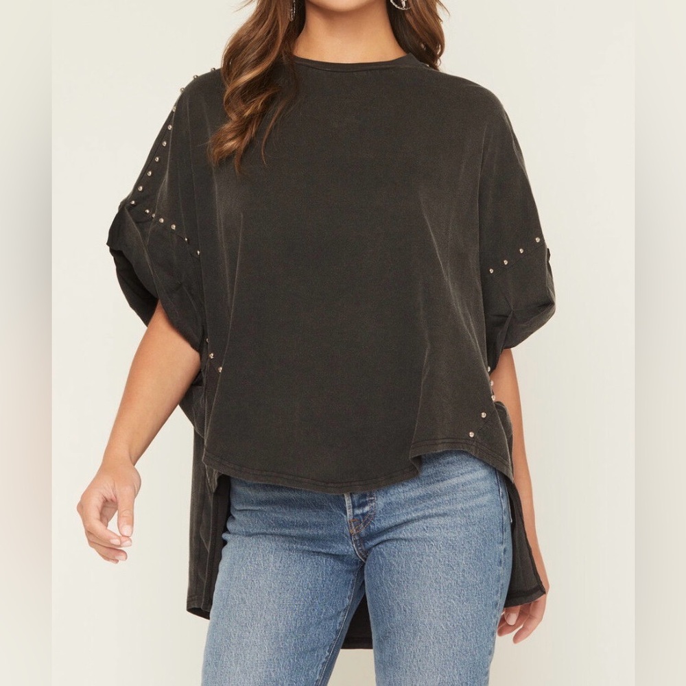 Blue B. Black Studded Women's Top - Picture 4 of 5